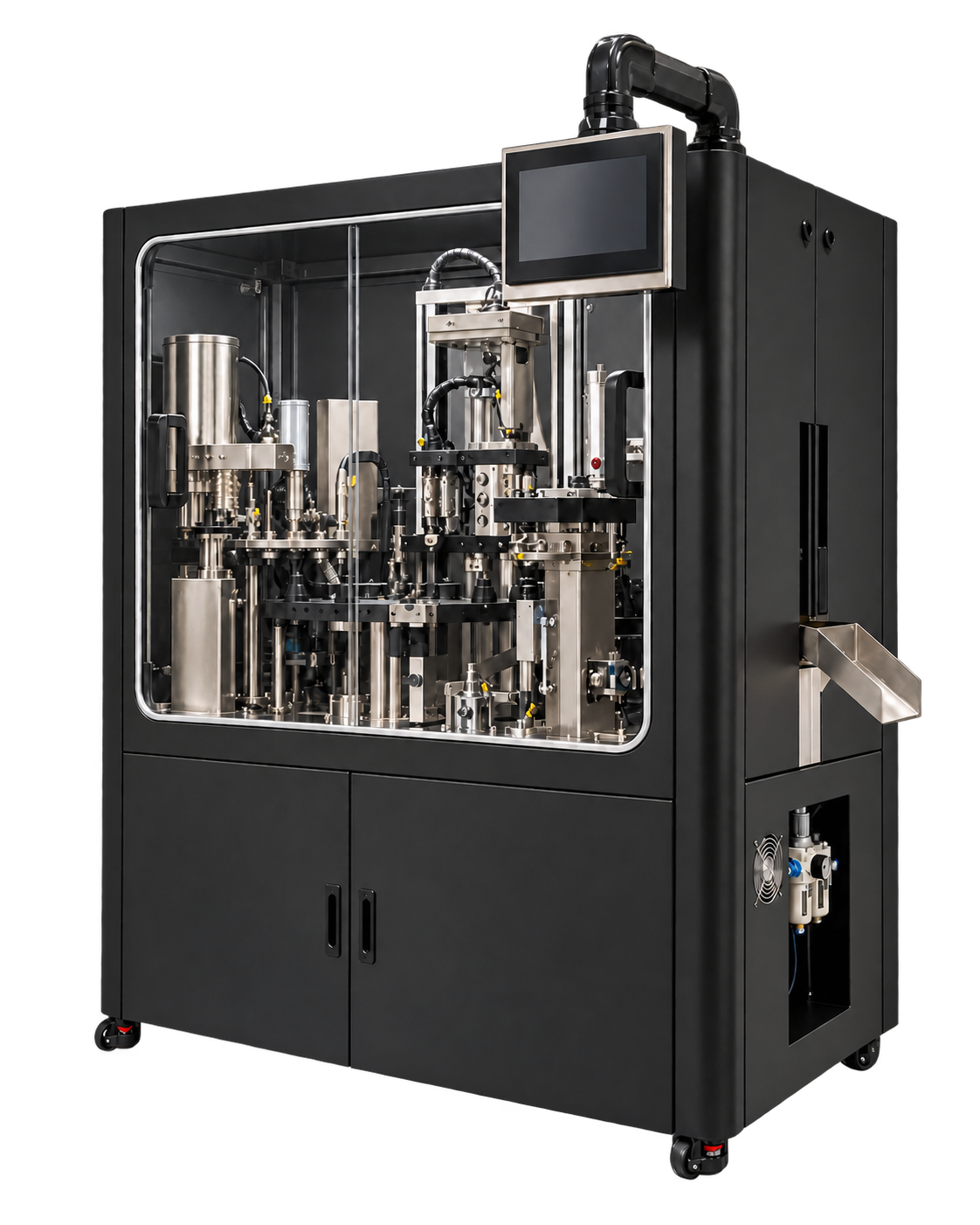 Catalog visualization of the redesigned black Apollo pre-roll machine